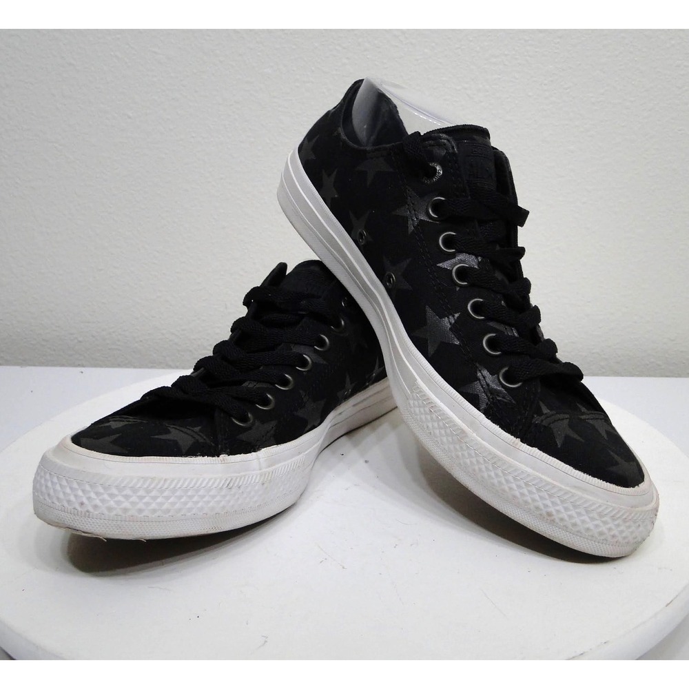 Converse Chuck Taylor All Star II Black Star Low Top Sneakers 151161C Mens 8.5